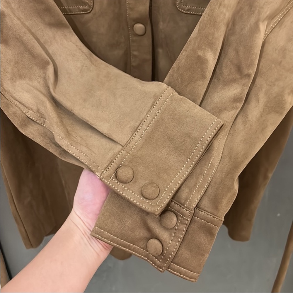 Good American Belted Suede Jacket - Picture 11 of 15